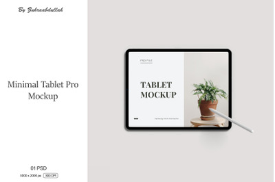 Minimal Tablet Pro Mockup