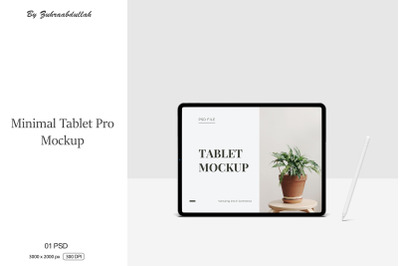 Minimal Tablet Pro Mockup