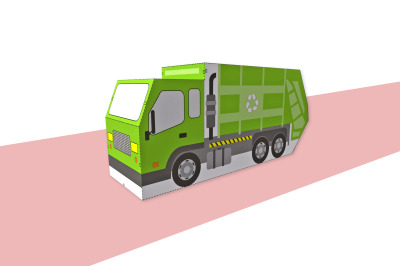 DIY Garbage truck favor - 3d papercraft