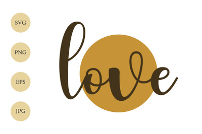 Love SVG, Abstract Love SVG, Love PNG, Cricut Cut File, Silhouette