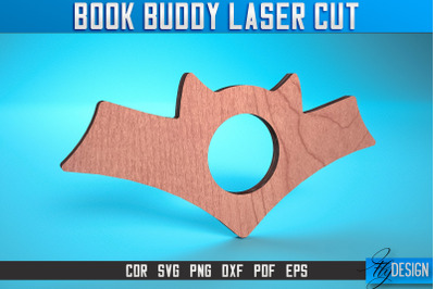 Book Buddy Laser Cut SVG | Book Holder Laser Cut SVG Design | CNC File