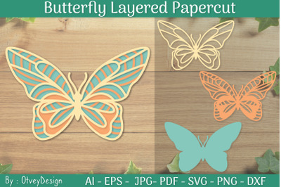 Layered Papercut Butterfly
