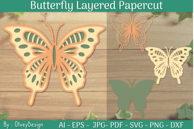 Layered Papercut Butterfly