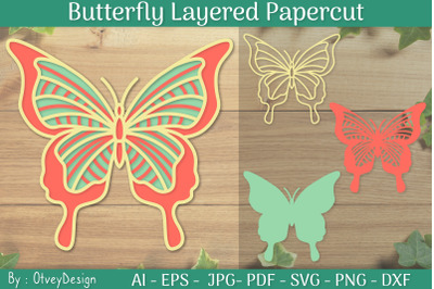 Layered Papercut Butterfly