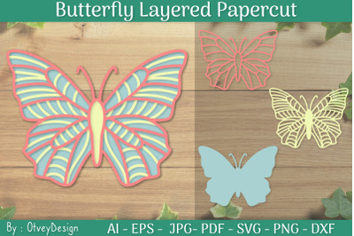 Layered Papercut Butterfly