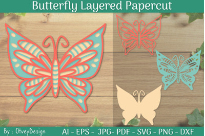 Layered Papercut Butterfly