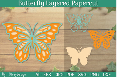 Layered Papercut Butterfly