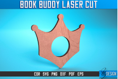 Book Buddy Laser Cut SVG | Book Holder Laser Cut SVG Design | CNC File