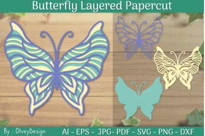 Layered Papercut Butterfly