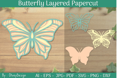 Layered Papercut Butterfly