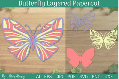 Layered Papercut Butterfly