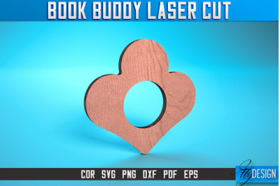 Book Buddy Laser Cut SVG | Book Holder Laser Cut SVG Design | CNC File