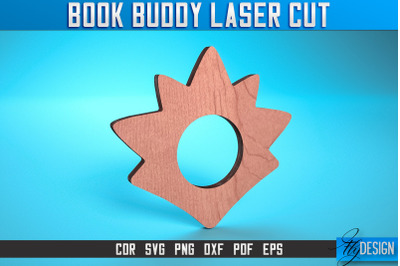 Book Buddy Laser Cut SVG | Book Holder Laser Cut SVG Design | CNC File