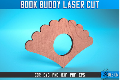 Book Buddy Laser Cut SVG | Book Holder Laser Cut SVG Design | CNC File