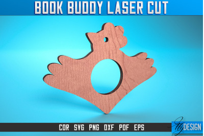 Book Buddy Laser Cut SVG | Book Holder Laser Cut SVG Design | CNC File