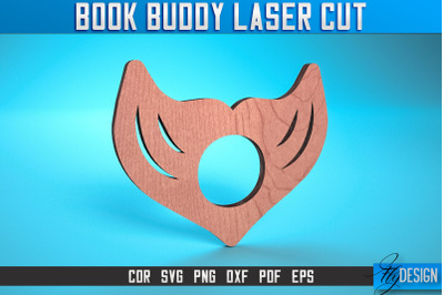 Book Buddy Laser Cut SVG | Book Holder Laser Cut SVG Design | CNC File