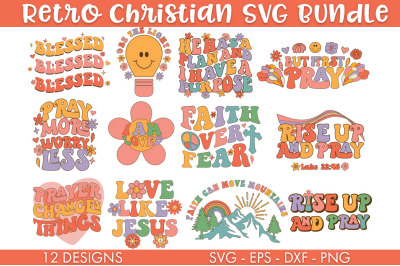 Retro Christian SVG Bundle Cut file