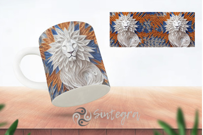 Safari Wild Lion Paper Quilling Mug Sublimation