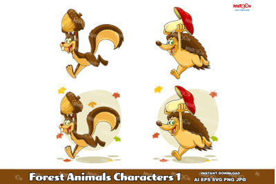 Forest Animals Cartoon Characters 1