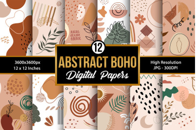 Abstract Boho Seamless Pattern Digital Papers