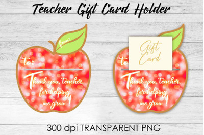 Teacher Gift Card Holder PNG Design | Teacher Gift Holder | School PNG