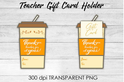 Teacher Gift Card Holder PNG Design | Teacher Gift Holder | School PNG