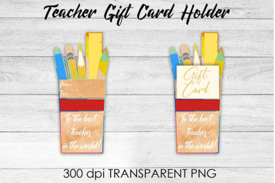 Teacher Gift Card Holder PNG Design | Teacher Gift Holder | School PNG