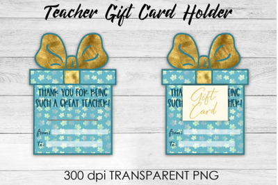 Teacher Gift Card Holder PNG Design | Teacher Gift Holder | School PNG