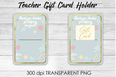 Teacher Gift Card Holder PNG Design | Teacher Gift Holder | School PNG