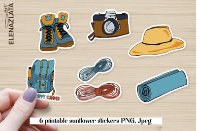 Camping Sticker Illustration Pack