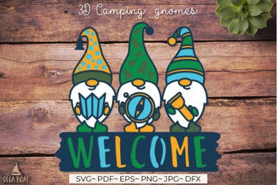 Camping Welcome Gnomes Svg | Camper Sign