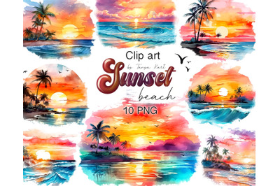 Sunset Beach Png Clipart - 10 Png Files