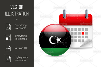 Icon of National Day in Libya