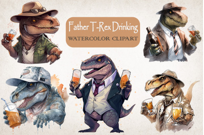 Father T-Rex Dinosaur Drinking Bundle