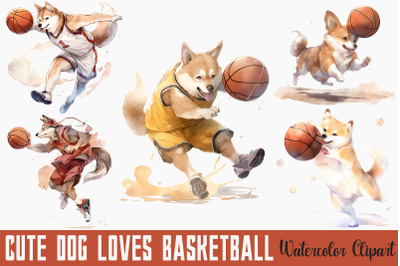 Cute Dog Loves Basketball Bundle