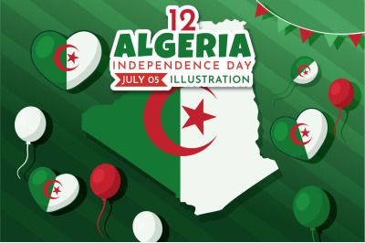 12 Algeria Independence Day Illustration