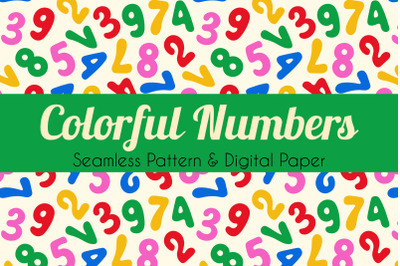 Colorful Numbers Seamless Pattern