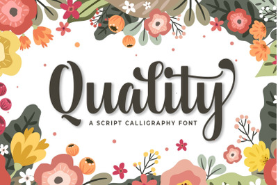 Quality - A Script Calligraphy Font