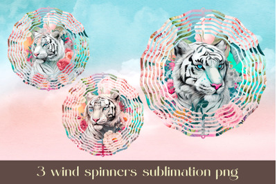 Tiger wind spinner sublimation Wild animal wind spinner design