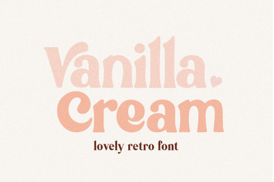 Vanilla Cream Cute Retro Font