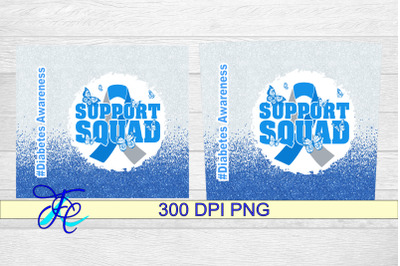 Support Squad Diabetes Tumbler Wraps