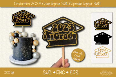 Graduation 2023 cake topper| Cupcake topper| Graduation 2023 Papercut