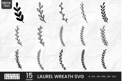 Laurel Wreath SVG | 15 Variations