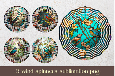 Stained glass wind spinner sublimation Vintage wind spinner