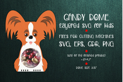 Papillon Dog | Candy Dome Template