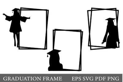 Graduation Frame. Graduation Silhouette. Graduation SVG