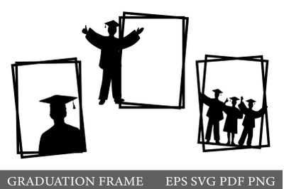 Graduation Frame template. Graduation Frame Silhouette SVG