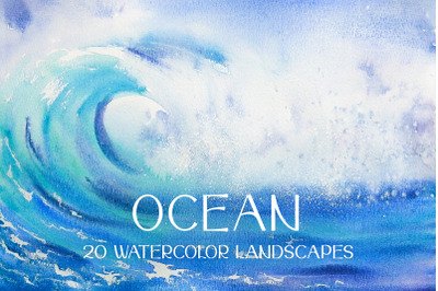 Watercolor Ocean &amp; Sea Landscapes
