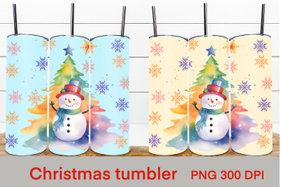 Christmas tumbler sublimation | Christmas snowman tumbler