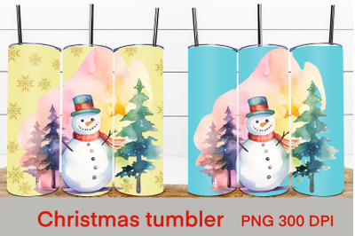 Christmas tumbler design | Christmas snowman tumbler